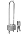 Outdoor Laminated Padlock With Keys, Extra Long Extended Shackle For Gate Or Fence, Weatherproof Keyed Padlock Built Tough