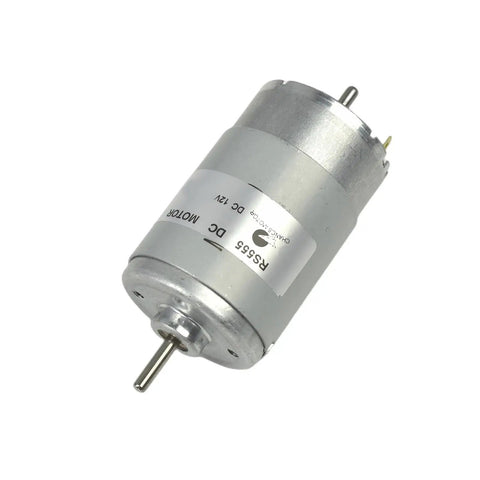 555 Double Shaft Beefy Brushed DC Motor 12V 8000 RPM High Torque For RC Cars Replacement Drive Motor with ventilated iron case