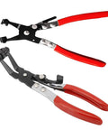 Two Piece Hose Clamp Pliers Set With 45 Degree Angle Flat Belt Hose Clamp Pliers And Wide And Flat Band Hose Clamp Pliers For Automotive