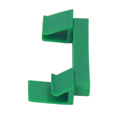 Green clamp piece from Pro Grade Phone And Tablet Repair Stand With Adjustable Holder And Secure Clamp Fixture For Mobile Screen Repairs.