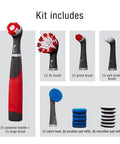 Kick Serious Grime With This Cordless Power Scrubber Kit An Oscillating Cleaning Rig Boasting 18 Tools Plus Extra Brush Heads and Fresh Pads.