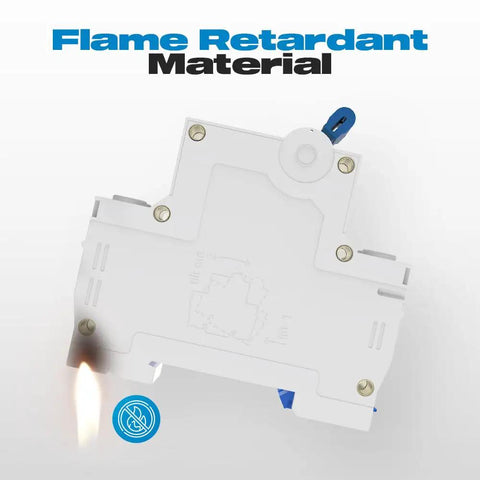 Two Pole 63 Amp 500V DC Circuit Breaker For Solar PV Systems With Thermal Magnetic Trip, flame retardant material focus