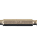 Close-up of Premium S2 Steel Spanner Screwdriver Insert Bit, 2 inches long, 1/4 hex shank, designed for stubborn fasteners.