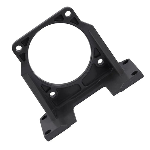 Beefy Heavy Duty Aluminum Motor Mount Bracket with reinforced base plate for 180W to 250W equipment, angled view.