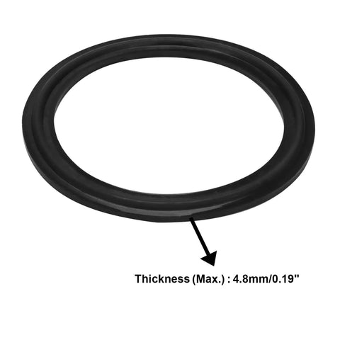 Two And A Half Inch Tri Clamp EPDM Sanitary Gasket Fits Tri Clover Ferrule Pack Of Five For Food Grade Piping And Brewery Homebrew Systems Ideal For Home Brew Craft Breweries Dairy Lines And Food Processing Equipment, black EPDM gasket, 4.8mm thick