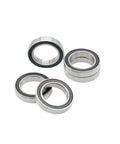 Four silver and black sealed bearings, part of the 10 Piece 683RS ABEC 7 Ball Bearing Set For Hobby RC Cars And Trucks Sealed 2RS.