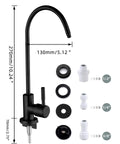 Superior Matte Black Water Filter Faucet Offers Easy Peasy Reverse Osmosis Setup For Kitchen Sink Straight Up crafted from solid lead free stainless steel with dimensions