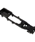 Beefed Up Metal RC Car Chassis Frame For WPL D12 1 By 10 Scale DIY Upgrade Kit, durable aluminum construction, black finish frame angle view