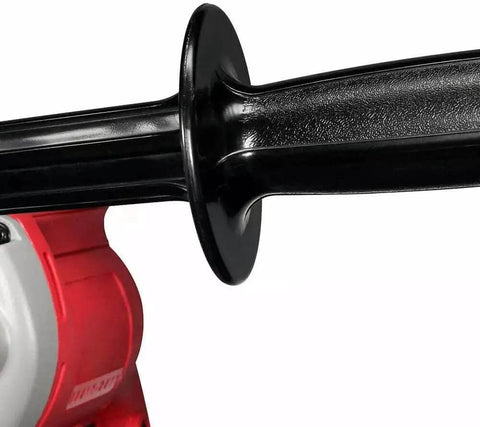 Close-up of rotating side handle on Heavy Duty Corded Power Drill With Beast Mode 8 Amp Motor Delivering Up To 850 Rpm.