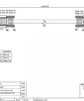 Diagram of a Camera Link SDR 26 Pin Cable PoCL Power Over Camera Link High Flex Cable With Screw Lock, 16Ft Length, 28AWG.