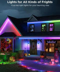 Next Level Outdoor Wall Lights Two Pack Smart RGBIC Porch Fixtures Hella Bright Waterproof Patio Bulbs App Controlled Halloween lighting