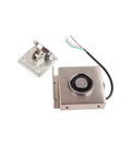 Heavy Duty Electromagnetic Floor Mount Fire Door Holder With Serious Magnetic Pull DC24V, showing zinc alloy and wiring.