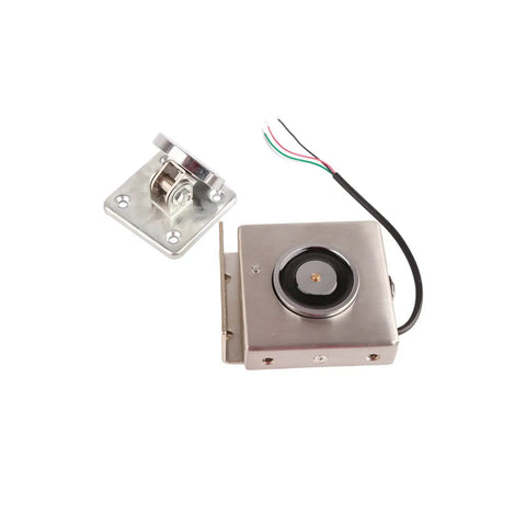 Heavy Duty Electromagnetic Floor Mount Fire Door Holder With Serious Magnetic Pull DC24V, showing zinc alloy and wiring.