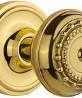 Old-School Vintage Door Hardware Set With Classic Rosette And Meadows Door Knob Mortise Style Two And A Quarter Inch Backset
