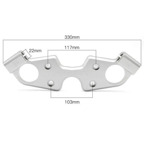 Motorcycle Lowering Triple Tree Front End Upper Top Clamp For Hayabusa GSX1300R GSXR1300 1999-2020, CNC Machined Aluminum