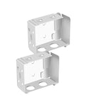 Two Pack Box Mounting Brackets For Mini Window Blinds White Metal Durable Blind Hardware With Easy Install And Sturdy Support
