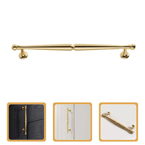 Gold Cabinet Pull Handle 192mm Center Zinc Alloy Drawer Pull For Cabinets Dressers Wardrobes And Kitchen Doors Modern Easy Grip Replacement
