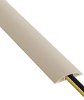 Beefed-Up Floor Cord Cover 6-Foot Cable Protector For Home Or Office Hide Extension Cords And Prevent Trip Hazards Flexible PVC Beige Cable Hider with cords