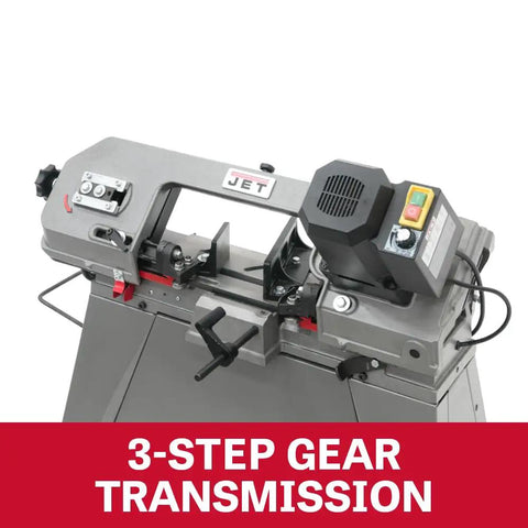 Five By Six Inch Metal Cutting Band Saw With Horizontal And Vertical Operation Variable Speed Motor Three Step Gear Transmission Pro Grade One Half Horsepower 115 Volt Single Phase Workhorse For Metal Wood And Plastic