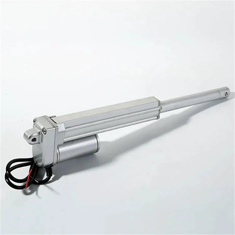 Heavy Duty 12V And 24V Electro Hydraulic Cylinder Linear Actuator with silver finish, ideal for precision motion control applications.