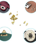 240 Pcs Nickel Plated Tip Screws For Leather Accessories DIY Ready Kit In 12 Sizes M2x3 To M3x8 Cross Slot Belt Screws