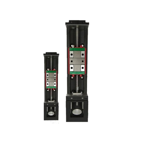 Top Shelf Linear Motion Guide Sliding Table Optimized For Heavy Automation And Cnc Builds, showing two sizes and sleek metal design.