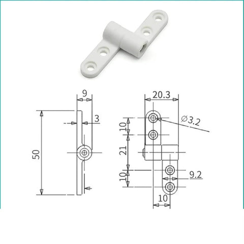 Technical drawing and photo of Beefy Heavy Duty Door Hinges 2 Pack With 360 Degree Rotation And Quiet Closing For Smooth Any Angle Positioning