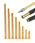 Brass Arrow Inserts 6.2mm.244 ID for Carbon Arrows with 8-32 Thread, varying lengths, side view, hunting and target shooting