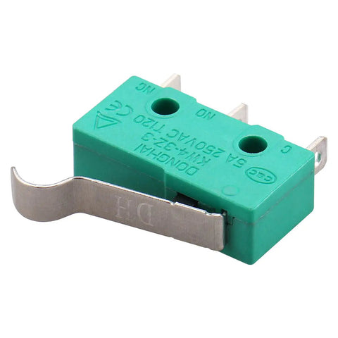 Arc Hinge Lever Micro Switch KW4-3Z-3 Momentary SPDT 1NO 1NC 5A 125V And 250V AC, green casing, metal actuator