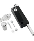 Heavy Duty Patio Door Lock With Keyed Bolts Black Auxiliary Security Lock For Sliding Doors Prevents Lifting Or Sliding Alloy Steel Build