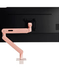 Heavy Duty Dual Monitor Mount Arm Deck Out Your Gaming Rig Solid Adjustable Desktop Stand Full Articulation Smooth Swivel back view