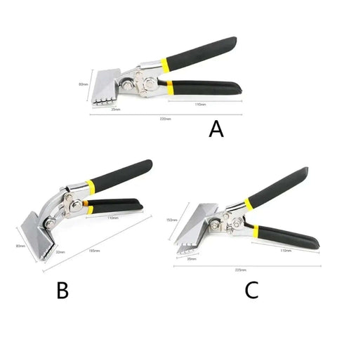 Sheet Metal Bending Pliers Hand Seamer Pro Grade Wide Jaw For 80mm Elbow And 150mm Straight Bends, multiple views