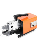 High Performance Hydraulic Crimping Tool With 15 Interchangeable Dies, features orange body, built for 0.25 to 10mm2 wires.