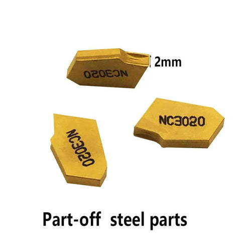 Grooving Slotting Cut Off Lathe Tool Holder With Half Inch Shank ZQ1212R2 And 10 SP200 Carbide Inserts for precision cutting