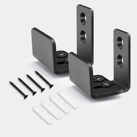 Bottom Floor Guide For Sliding Barn Doors U Shape Adjustable Stay Roller Flexible Fit Distance Flush Flat Bottom Design Wall Mount System For Doors And Cabinets 2 Pack Built Tough Steel With Black Powder Coat