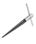Pro Grade T Handle Tapered Reamer For Guitar Bridge Pins And End Pins, 1/8 Inch To 1/2 Inch, 6 Fluted Chamfer Reaming Tool