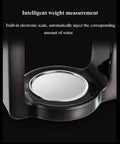 Intelligent Thermal Carafe Coffee Maker With 27 Oz Stainless Steel Vessel And Precise Temp Management shows built-in electronic scale.