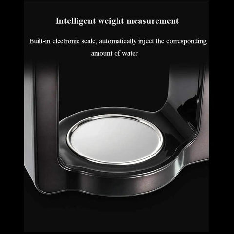Intelligent Thermal Carafe Coffee Maker With 27 Oz Stainless Steel Vessel And Precise Temp Management shows built-in electronic scale.