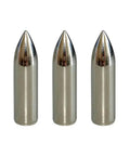 Three 100 Grain Glue On Field Points For Archery Target Practice, Replacement Arrow Tips, Fits 8mm Wood, Bamboo, and Fiberglass Arrows