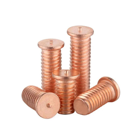 Killer Grade Copper Plated Steel Weld Studs For Capacitor Discharge Metal Fabrication, M3 M4 M5 M6 M8, bulk pack.