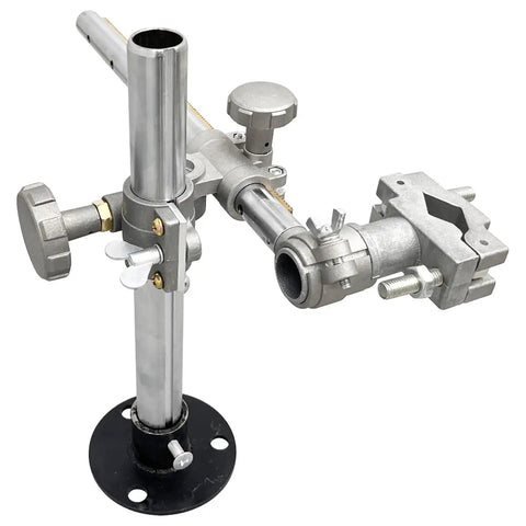 Badass Welding Torch Holder Support Rack With 13 Inch Cross Arm And Vertical Post For Mig Tig Positioner Turntables crafted from aluminum and copper