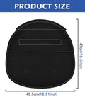 Size diagram of Welding Helmet Cover Pro Grade Extended Head Cover With Press Fit Seal Full Protection Cotton, 47x46.5cm, black.