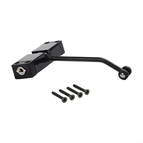 Automatic Hydraulic Door Closer With Stainless Steel Spring Hinge, black finish with screws, Quiet Soft Close Security Hardware