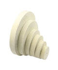 Heavy Duty 125 To 300mm Felt Polishing Buffing Wheel For Metal Mirror Surface Finish Bench Grinder Tool With 25mm Arbor For Sweet Shiny Looks stacked in descending sizes.