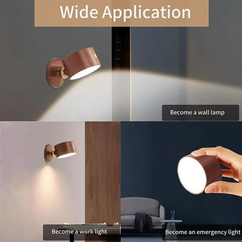 Dope 2 Pack Wood Wall Sconce Set With Magnetic 360 Degree Rotatable Bedside Lamps showing various applications in a room