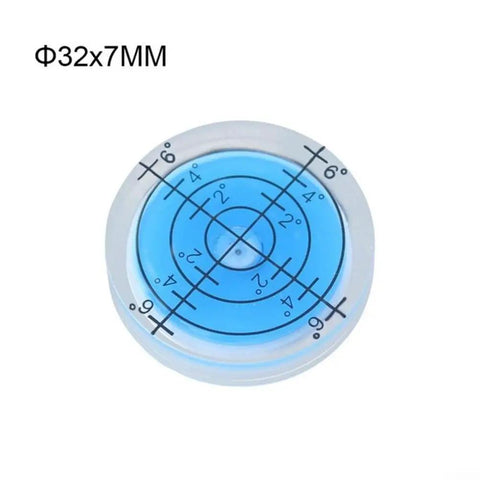 Acrylic Plastic Bubble Level in blue with measurement markings for precise leveling and adjustments. Ideal for various uses.
