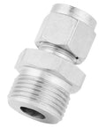 304 stainless steel double ferrule pipe fitting connector with M20x1.5 thread and 8 mm bore