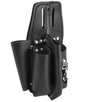 Leather 4 Pocket Tool Pouch With Plier, Ruler And Screwdriver Holders, Worksite Tough Belt Tool Organizer For Pros