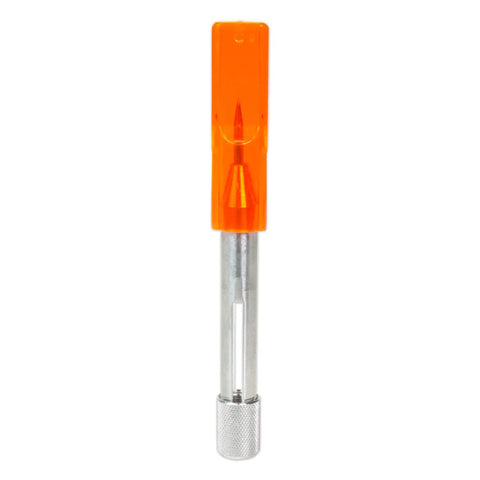 No Fuss Aluminum Beam Compass Ruler Kit With Adjustable Trammel Points And Precision Leads for geometry sketches, with orange head.