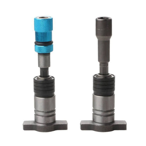 Heavy Duty Wide Base Pipe Clamps For Woodworking And Gluing Rust Resistant Steel Construction shown with blue and gray clamping parts.